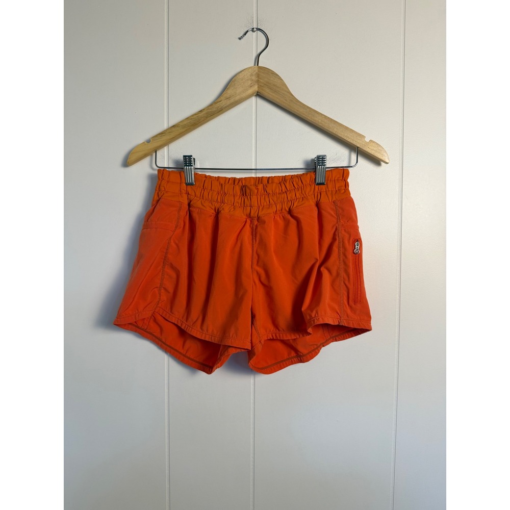 Lululemon Tracker Short V 6 Orange Running Athletic Workout Shorts